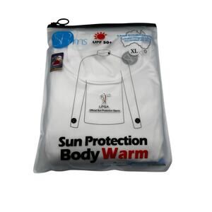 NWT SPArms High Neck Sun Protection Shirt Mens Size XL UPF 50+ White Long Sleeve